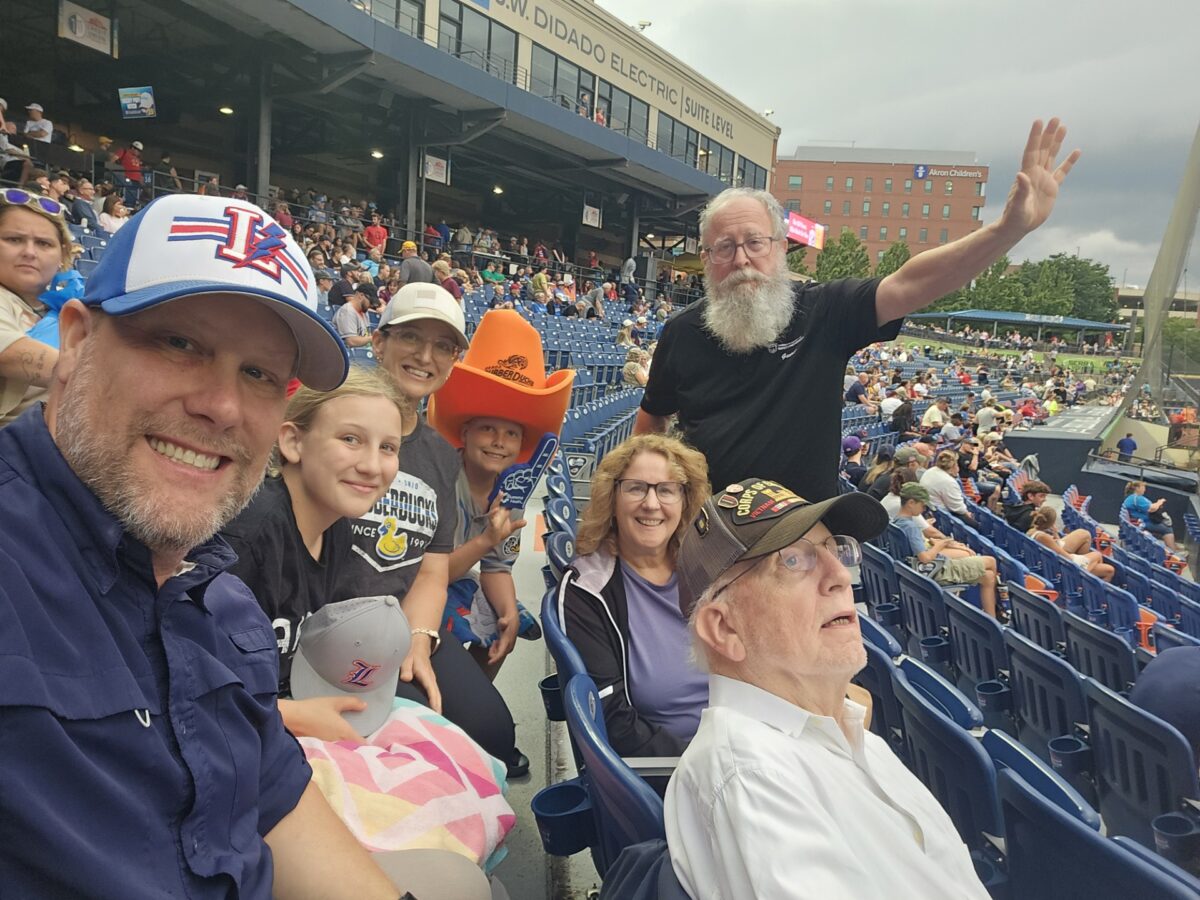 McKinley members and their families excitedly waiting for the first pitch at the Rubber Ducks game.